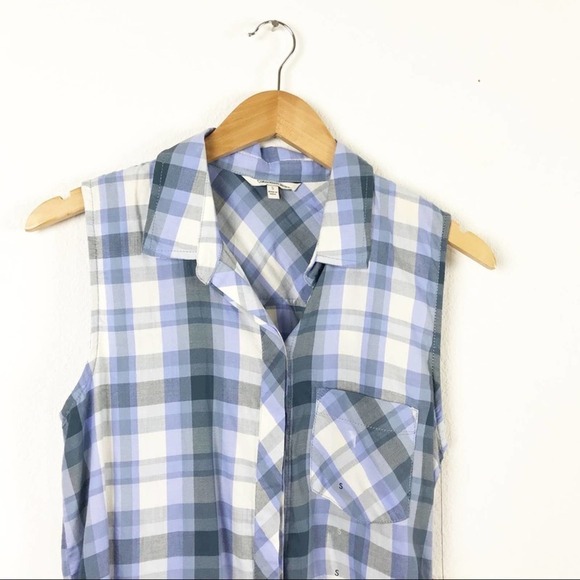 Calvin Klein Jeans Plaid Button Down Jaracanda S Small - Picture 6 of 10